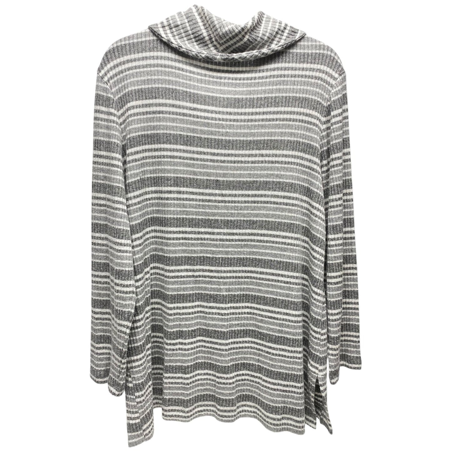 Sweater By Zenergy By Chicos In Striped Pattern, Size: L