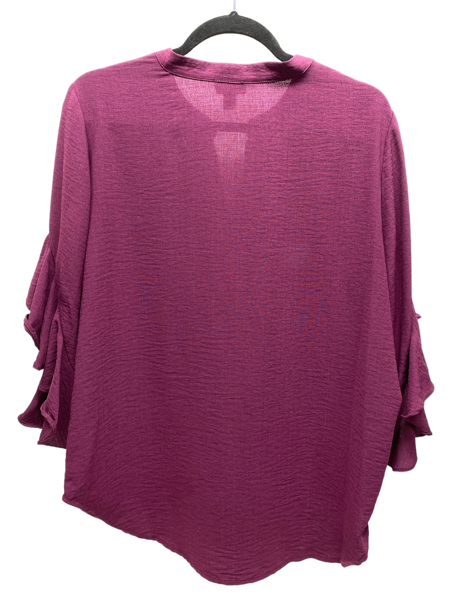 Top 3/4 Sleeve By Vince Camuto In Purple, Size: L