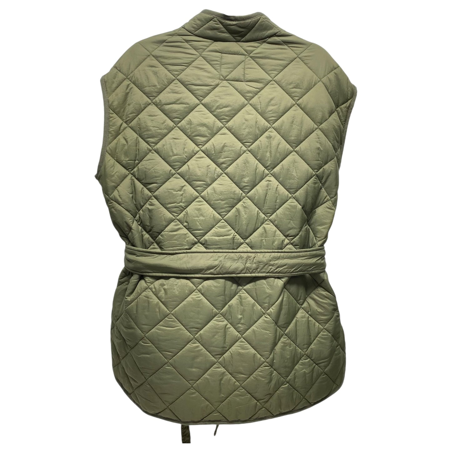 Vest Puffer & Quilted By Free Assembly In Green, Size: Xl