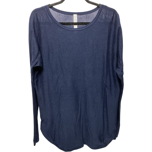 Athletic Top Long Sleeve Crewneck By Lululemon In Navy, Size: 8