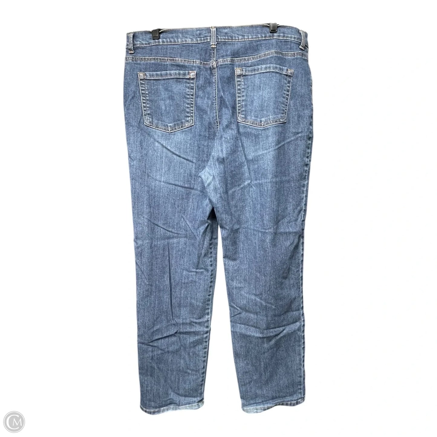 Jeans Straight By Gloria Vanderbilt In Blue Denim, Size: 18