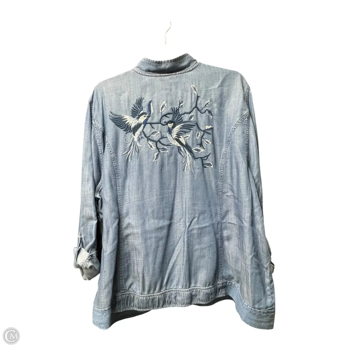 Jacket Other By Chicos In Blue Denim, Size: 2x