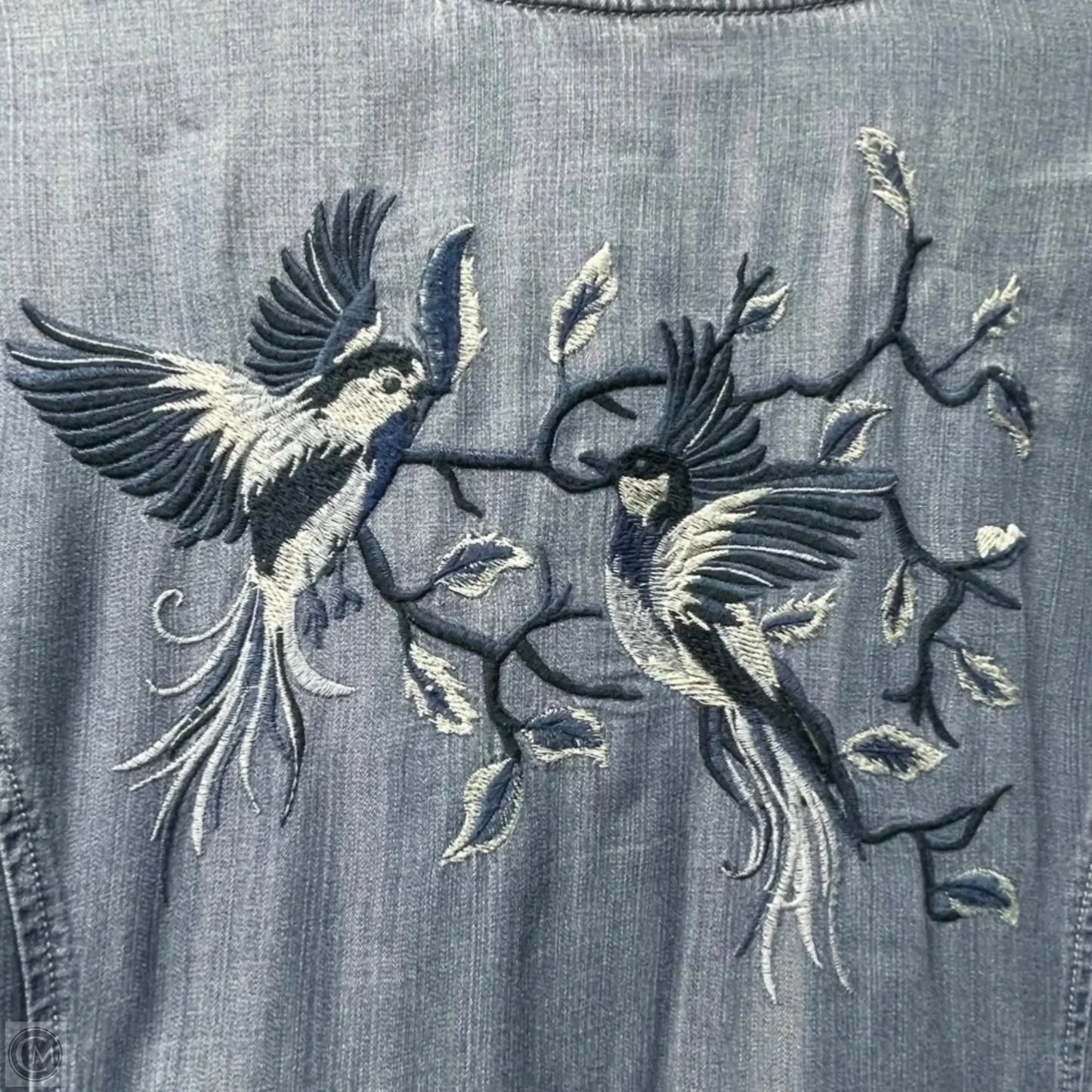 Jacket Other By Chicos In Blue Denim, Size: 2x