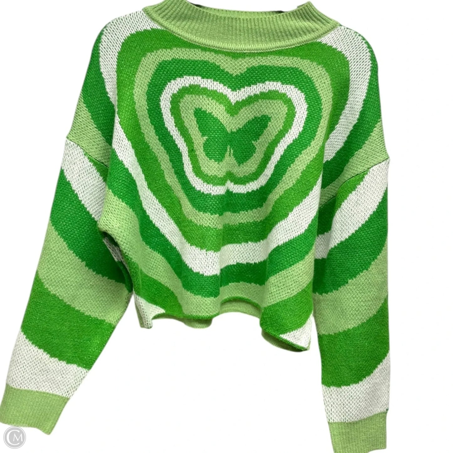 Sweater By Divided In Green & White, Size: M