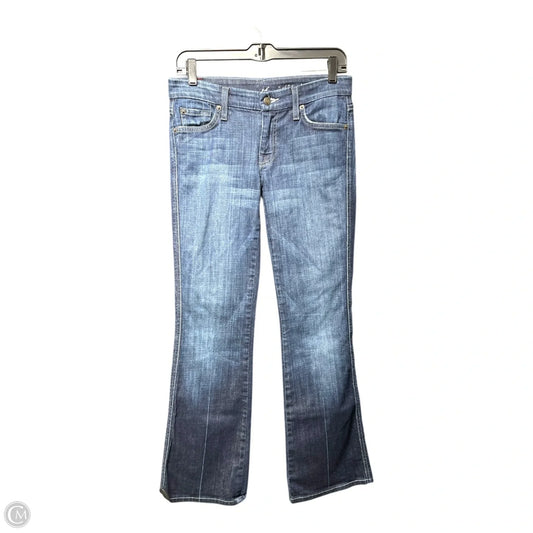Jeans Flared By 7 For All Mankind In Blue Denim, Size: 6
