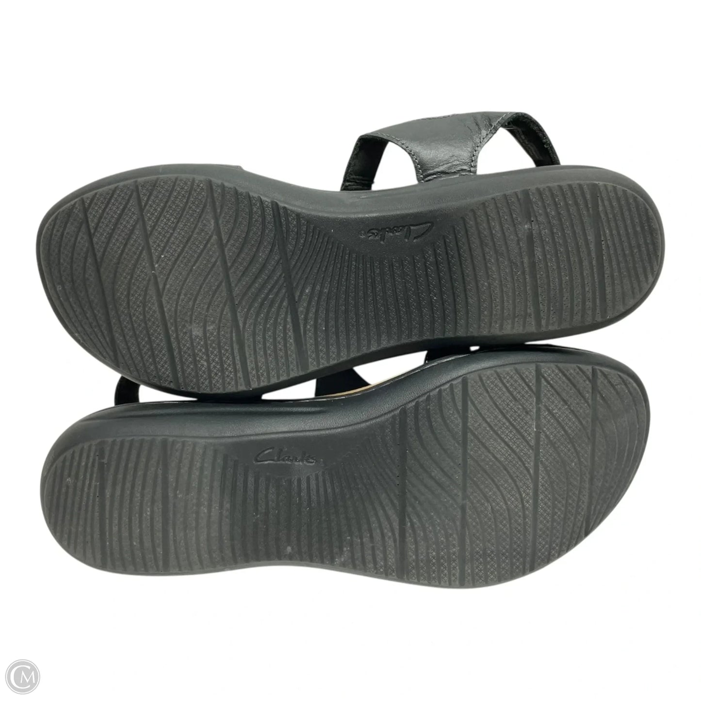 Sandals Flats By Clarks In Black, Size: 9.5