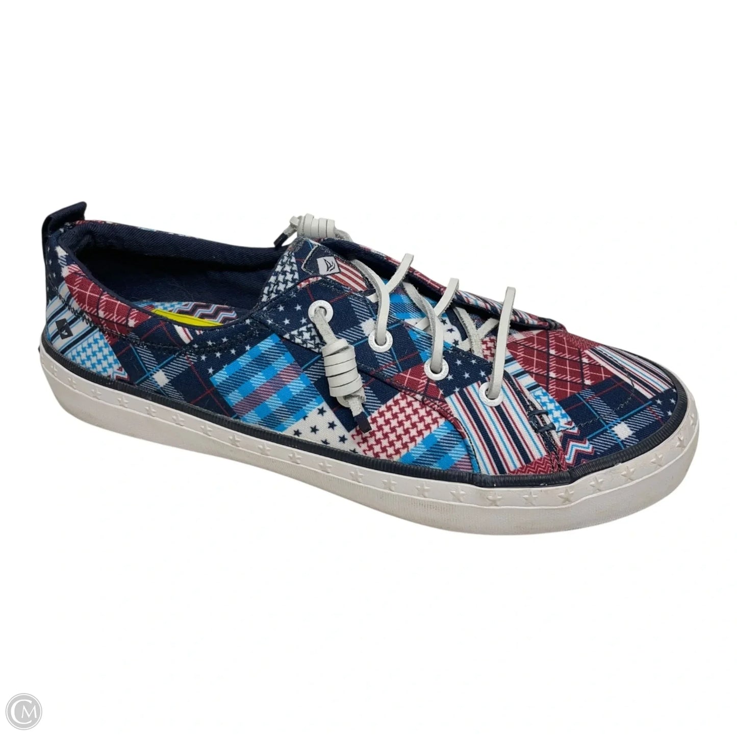 Shoes Sneakers By Sperry In Blue & Red & White, Size: 9
