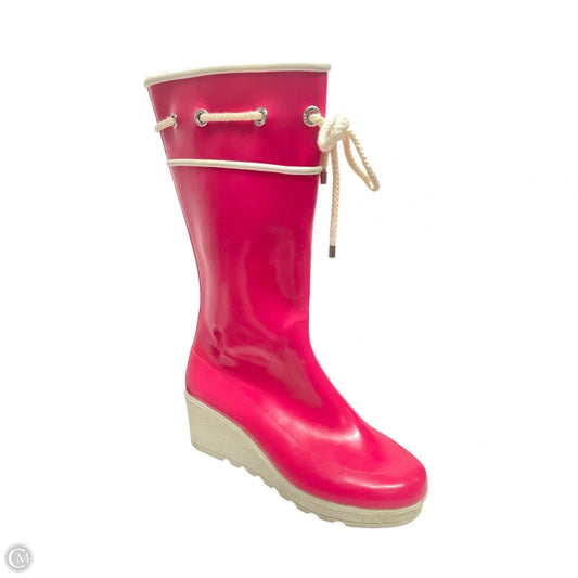 Boots Rain By Sperry In Pink & White, Size: 7