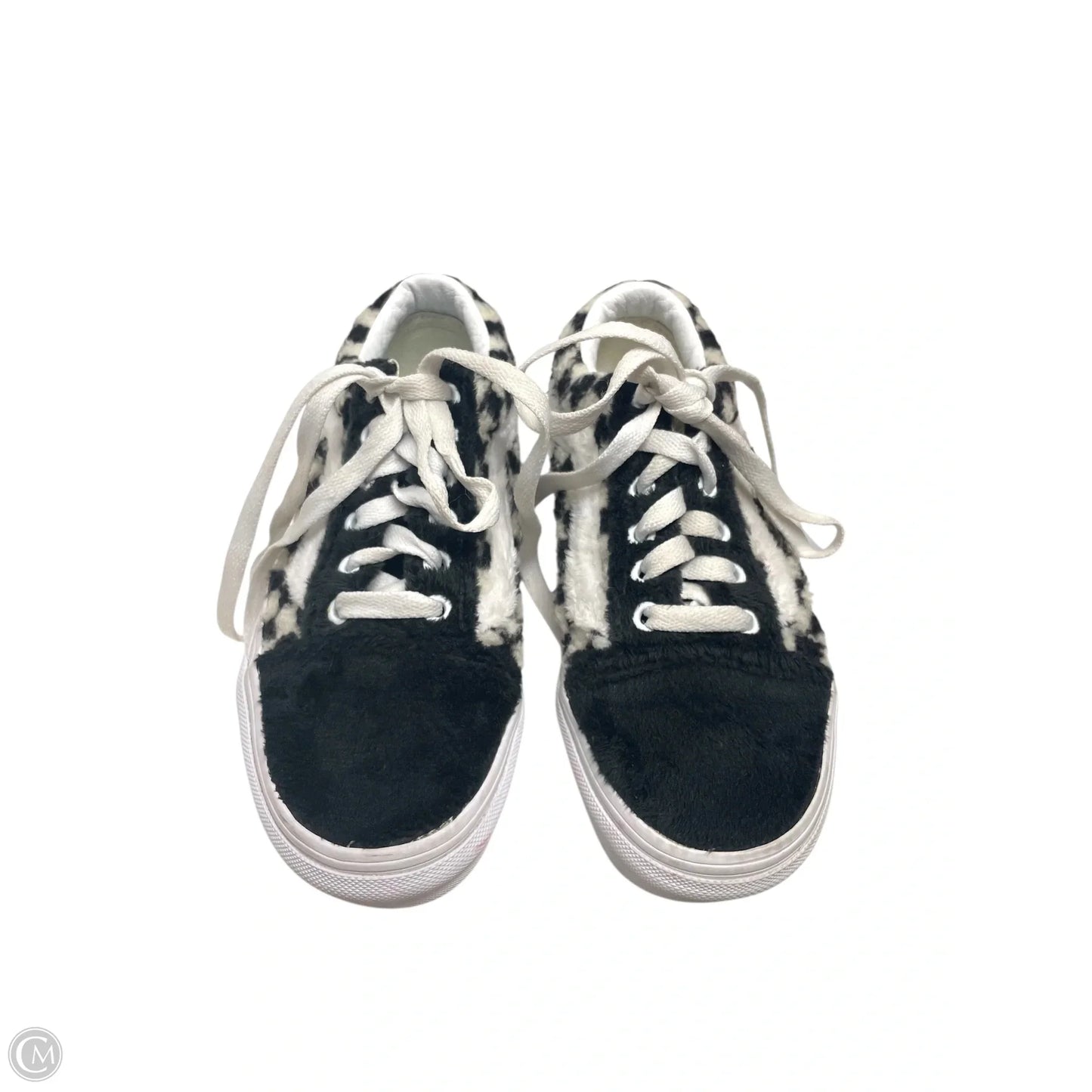 Shoes Sneakers By Vans In Black & White, Size: 5
