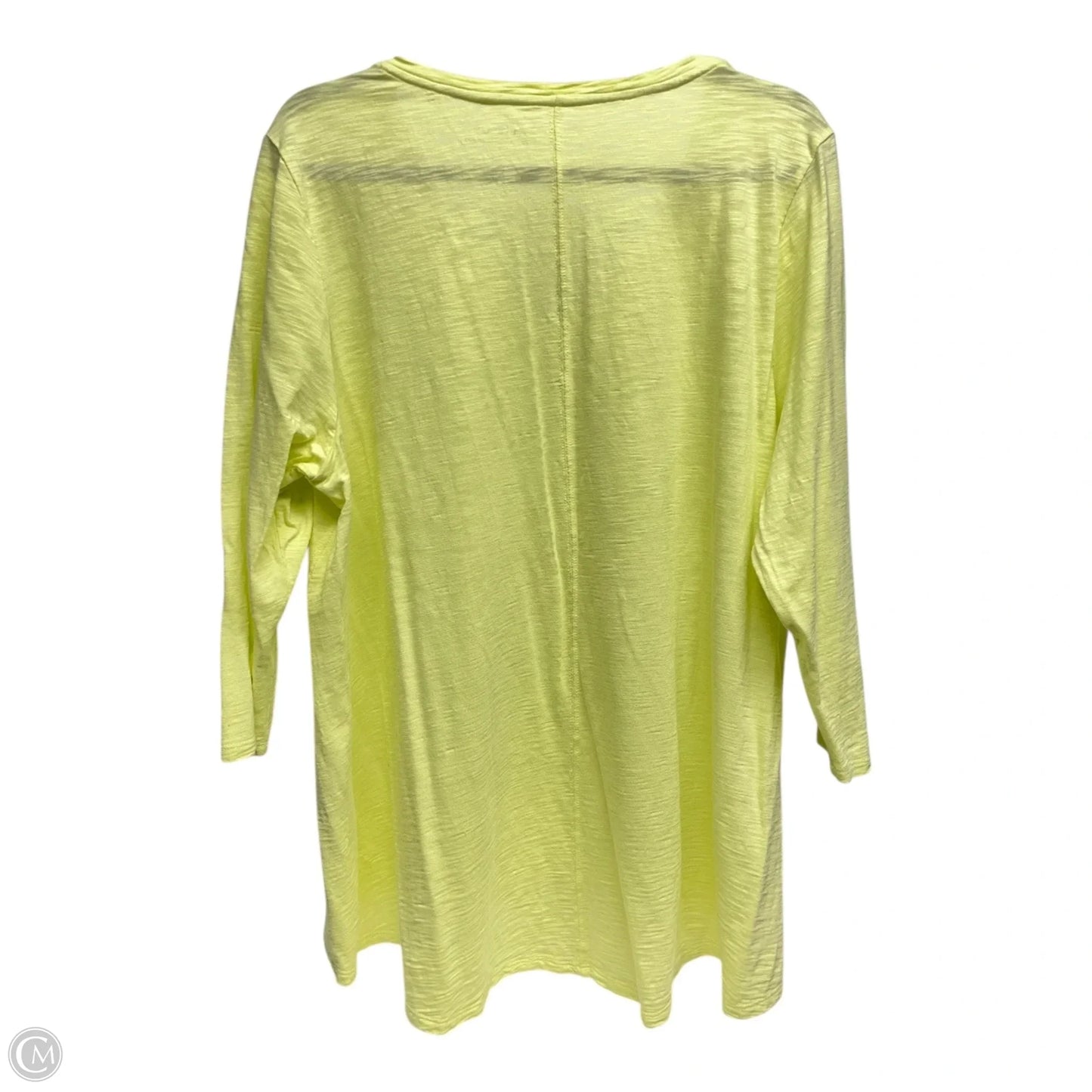 Top 3/4 Sleeve By Chicos In Green, Size: Xl
