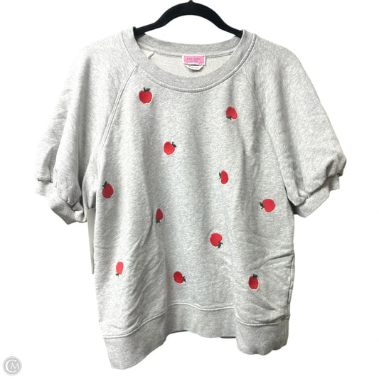 Top Short Sleeve Designer By Kate Spade In Grey & Red, Size: Xl