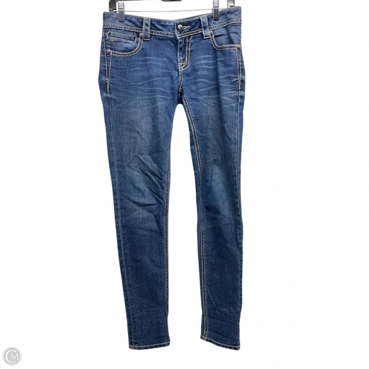 Jeans Skinny By Miss Me In Blue Denim, Size: 4