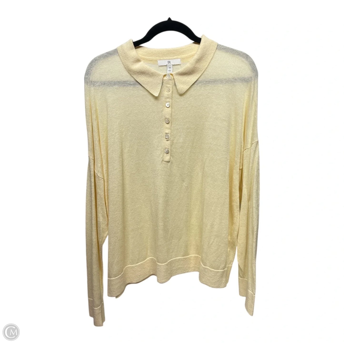 Sweater By Banana Republic In Yellow, Size: Xl