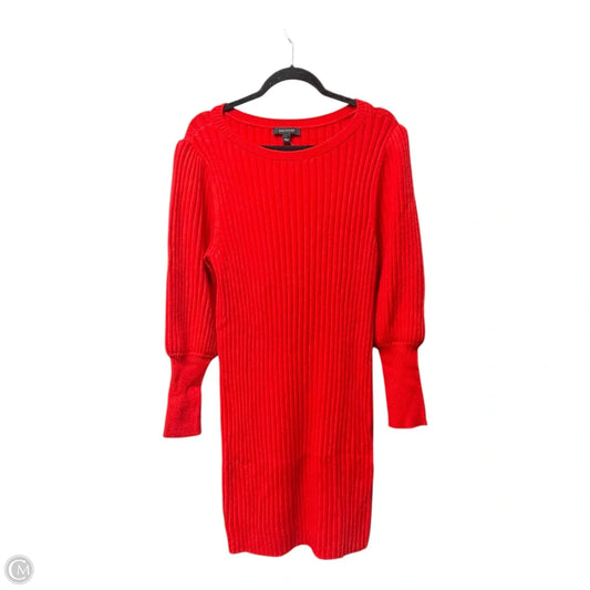 Dress Sweater By Ann Taylor In Red, Size: L