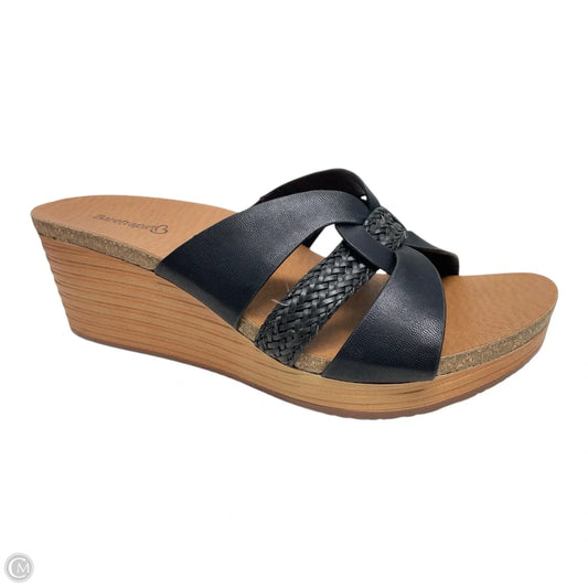 Sandals Heels Wedge By Bare Traps In Black, Size: 8
