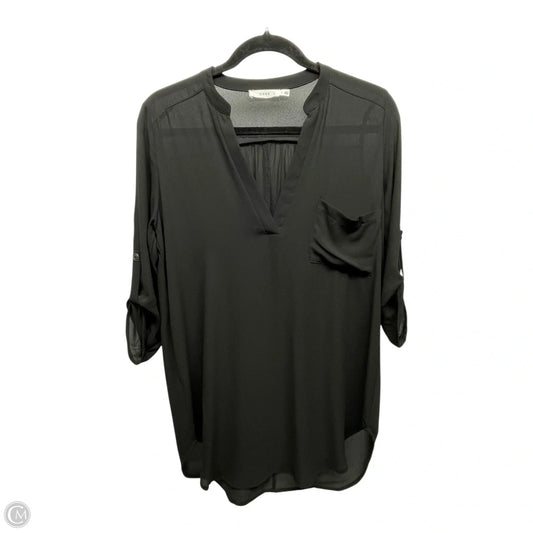 Top 3/4 Sleeve By Lush In Black, Size: S