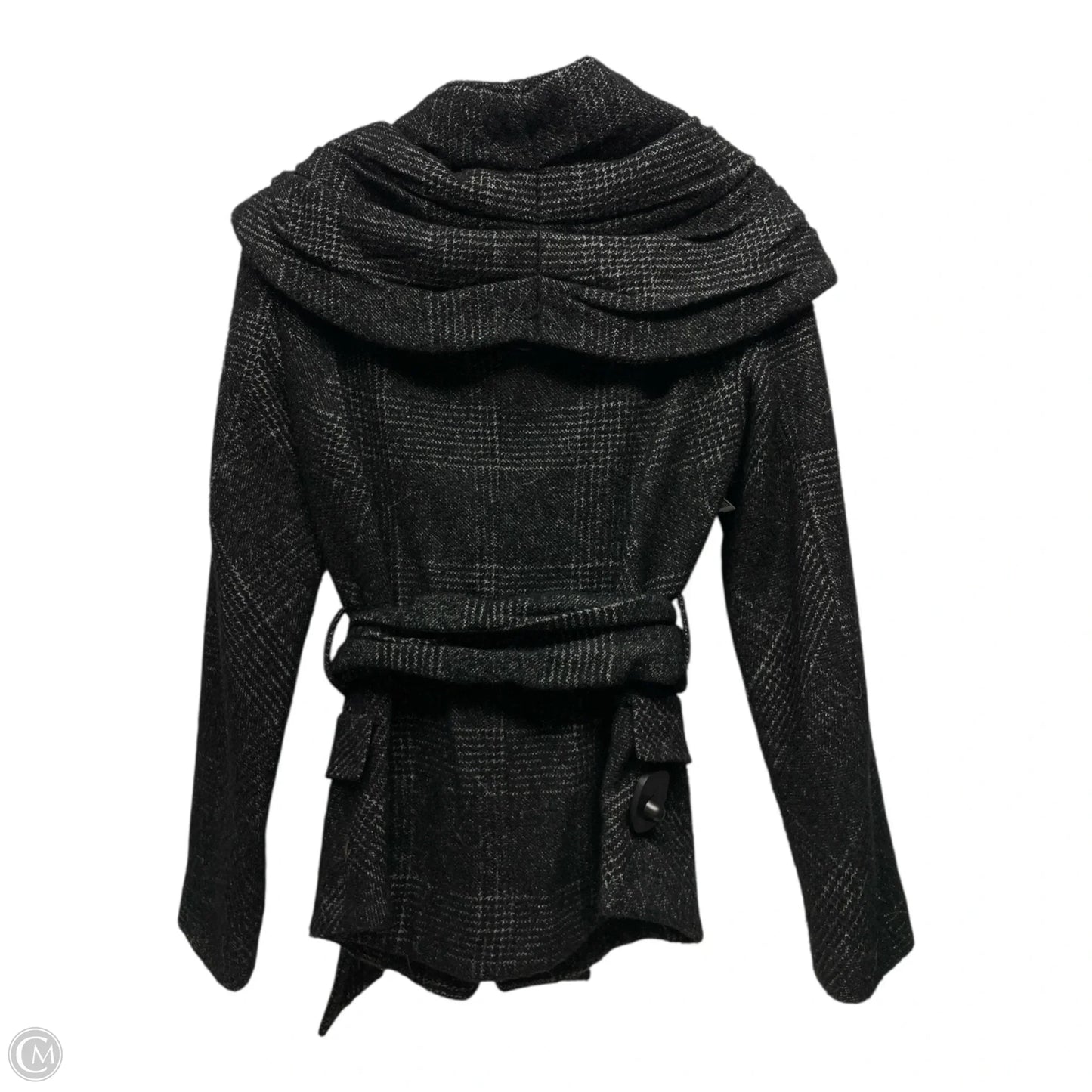 Coat Peacoat By Zara Basic In Black & White, Size: S