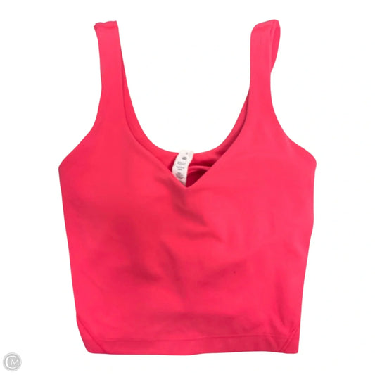 Athletic Bra By Lululemon In Pink, Size: 0