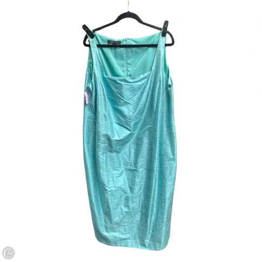 Dress Designer By Lafayette 148 In Teal, Size: 16