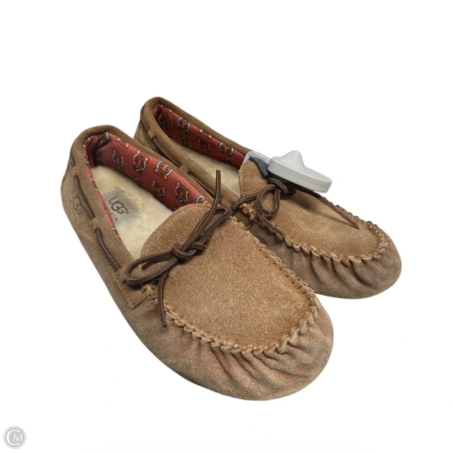 Slippers Designer By Ugg In Brown, Size: 6