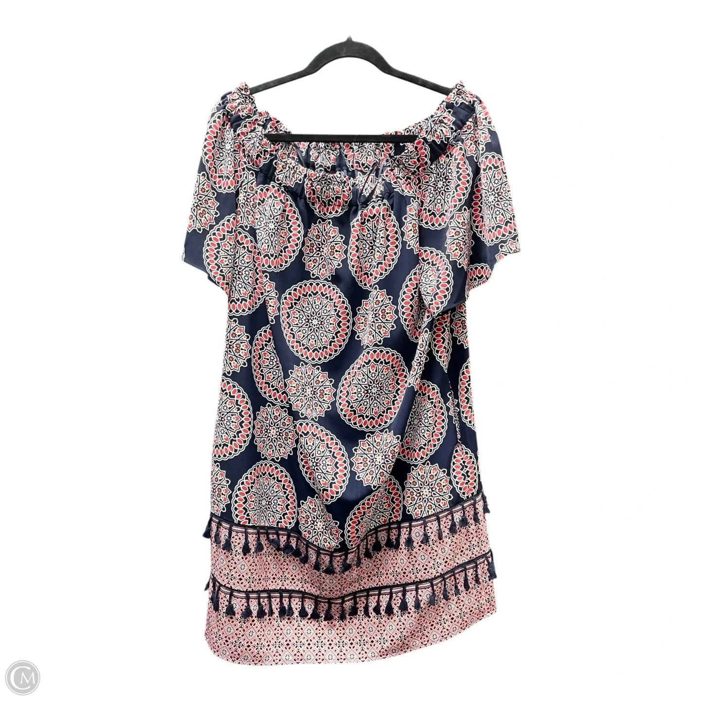 Dress Casual Short By Maggy London In Blue & Orange, Size: 14
