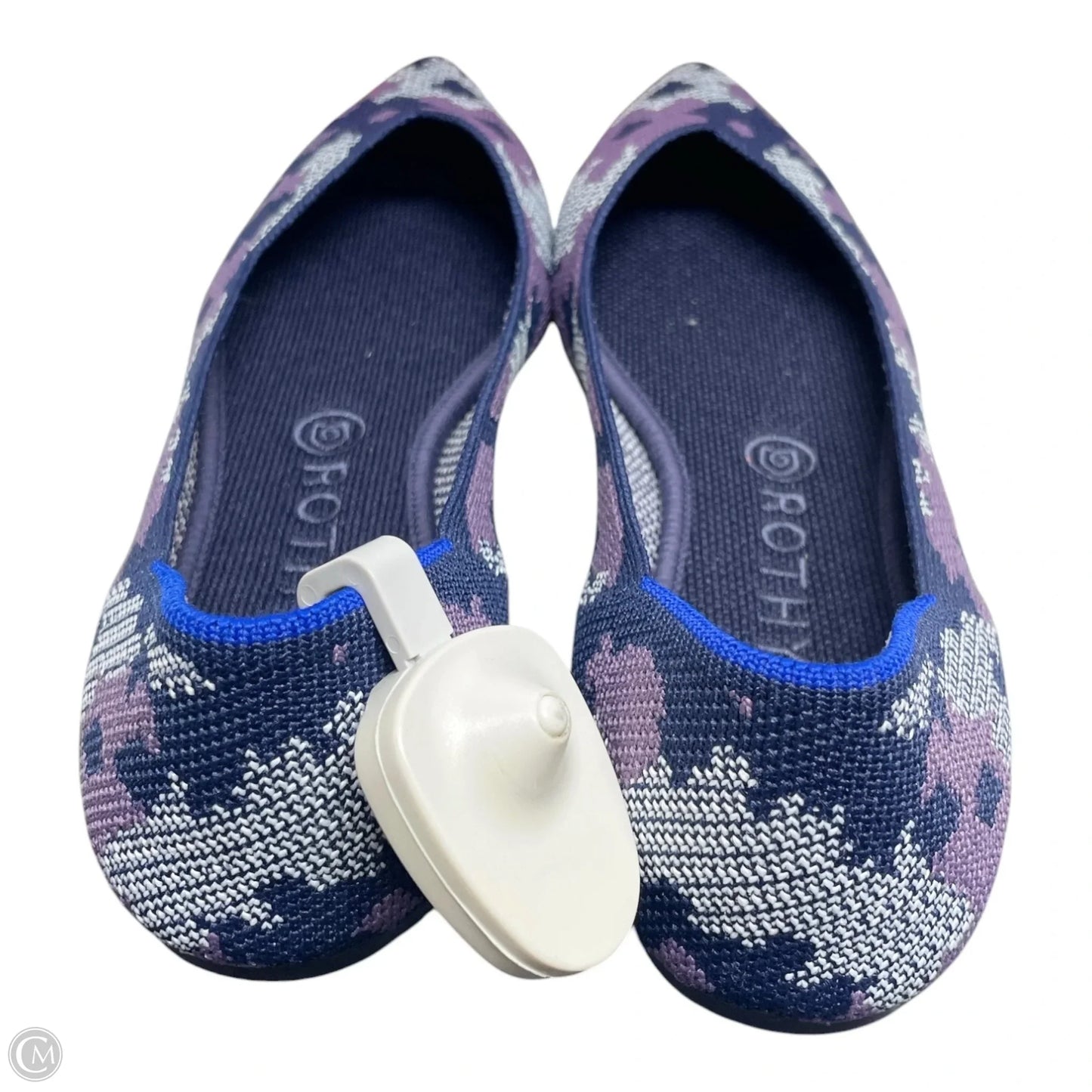 Shoes Flats By Rothys In Purple & White, Size: 9.5