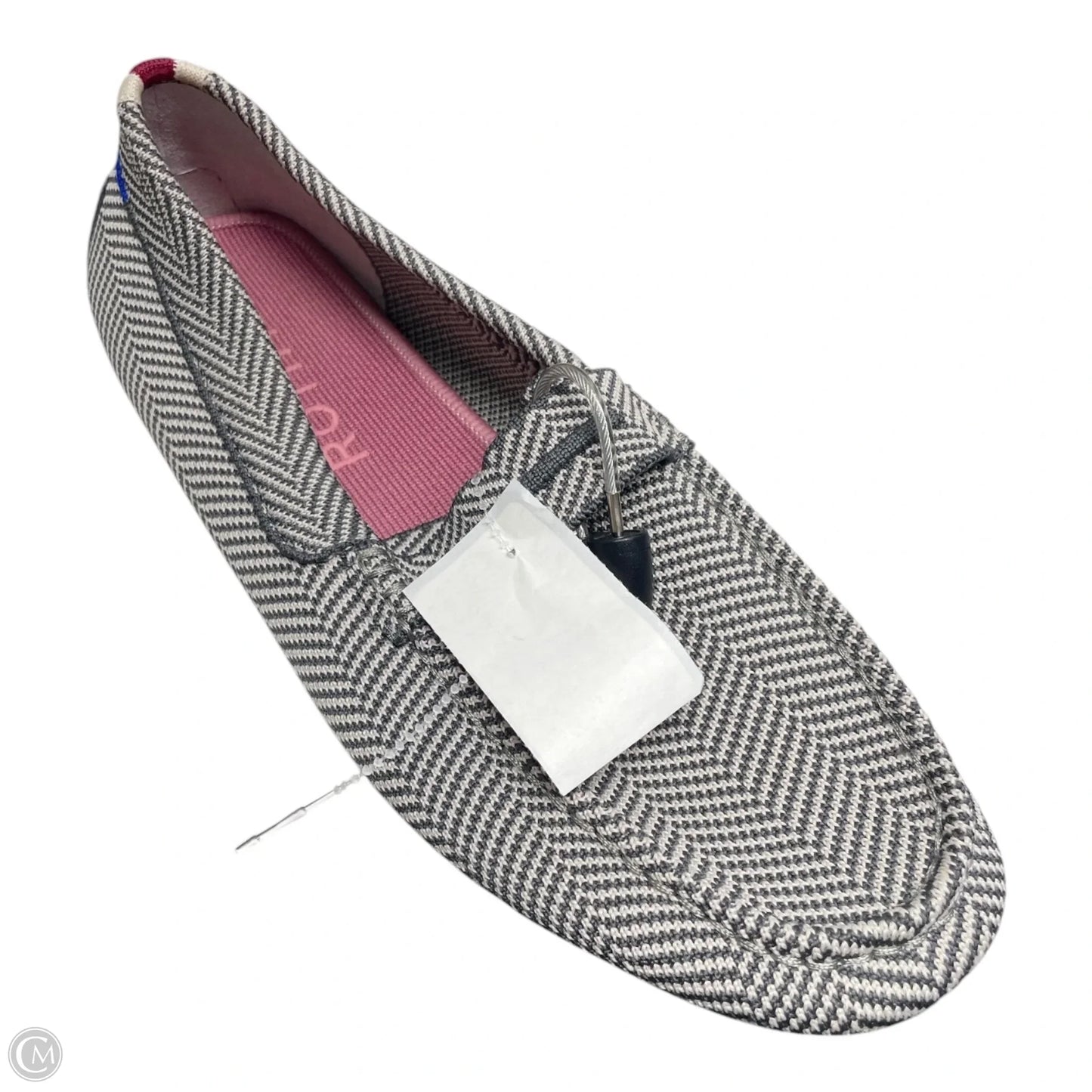 Shoes Flats By Rothys In Grey & White, Size: 10.5