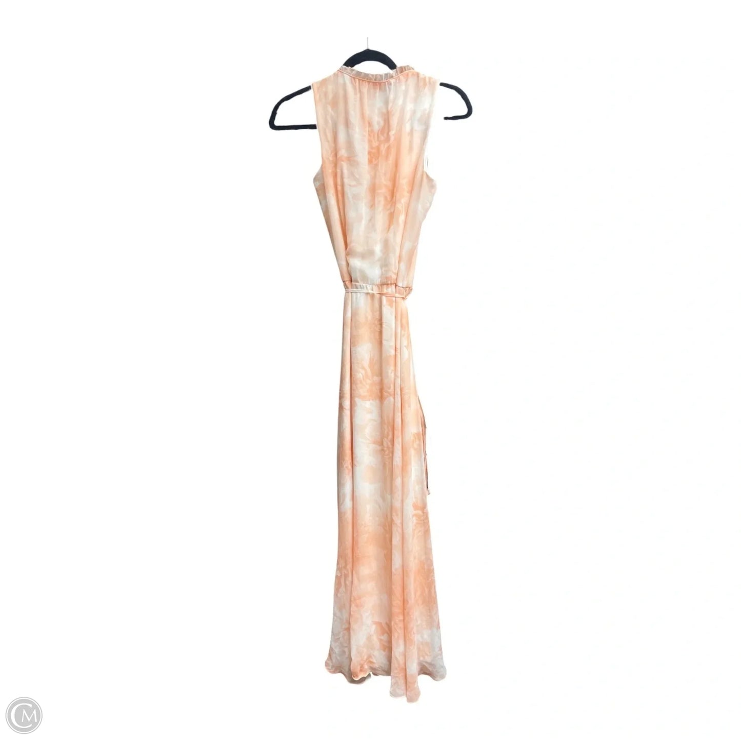 Dress Casual Maxi By Calvin Klein In Orange & White, Size: 4