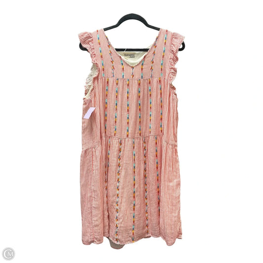 Dress Casual Short By Savanna Jane In Red & White, Size: L