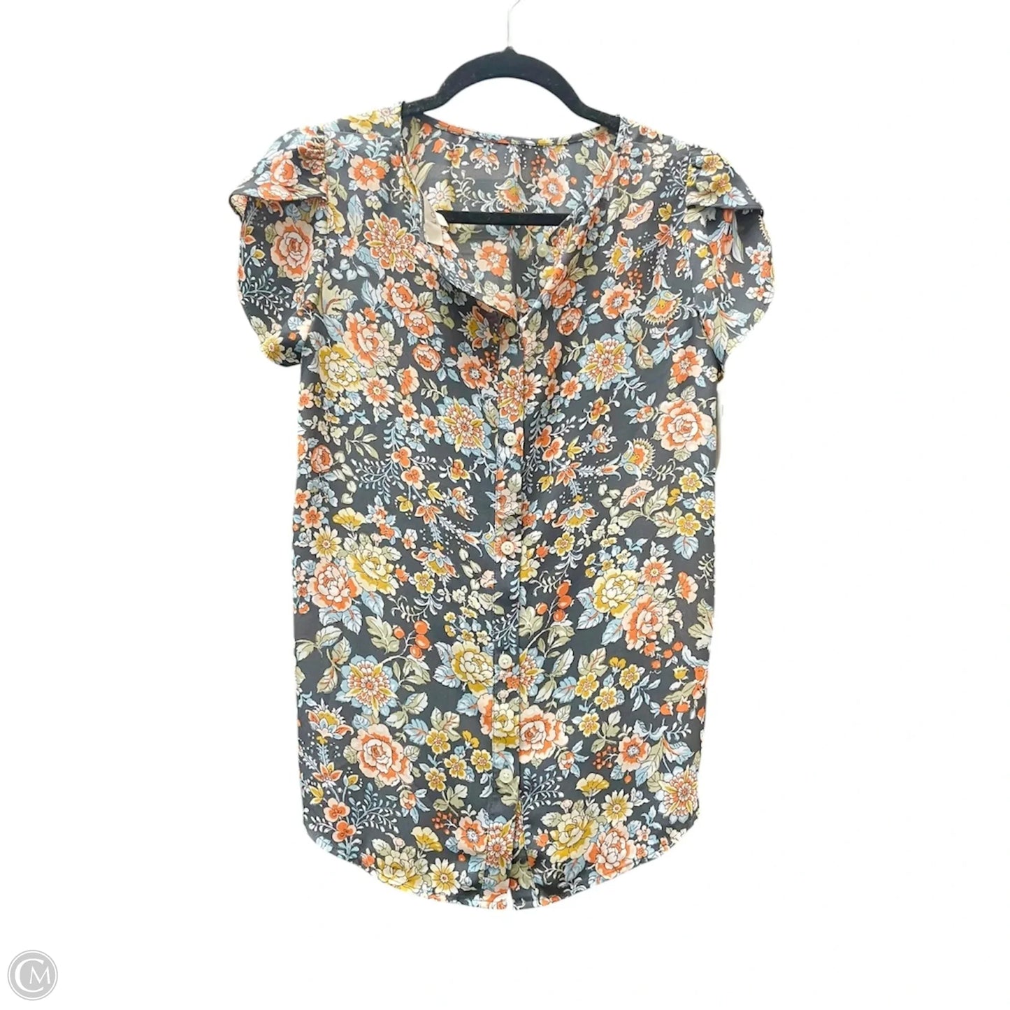 Top Short Sleeve By Loft In Floral Print, Size: Sp