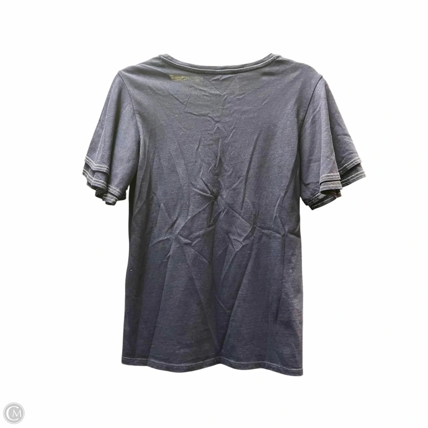 Top Short Sleeve By Loft In Navy, Size: S