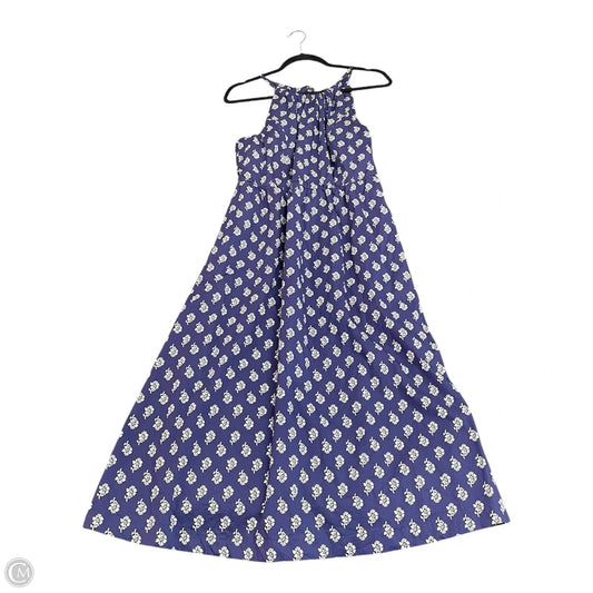 Dress Casual Midi By J. Crew In Blue & White, Size: 12