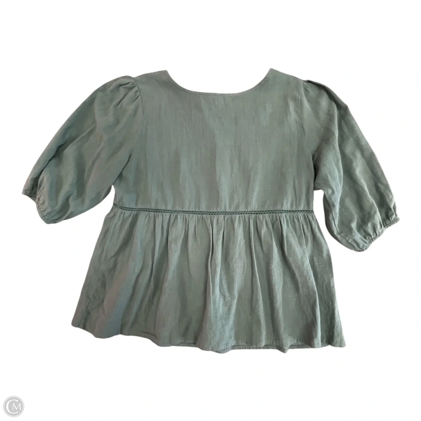 Top 3/4 Sleeve By Clothes Mentor In Green, Size: M