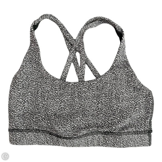 Athletic Bra By Lululemon In Black & White, Size: Xs