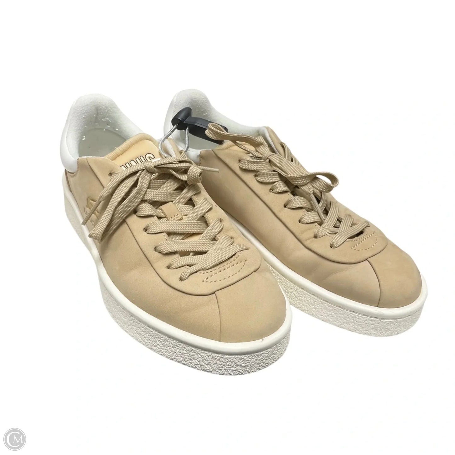Shoes Athletic By Lacoste In Brown & White, Size: 6