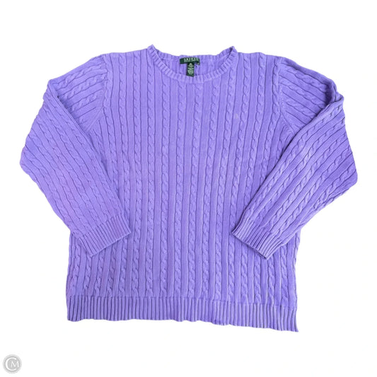 Sweater By Lauren By Ralph Lauren In Purple, Size: 2x