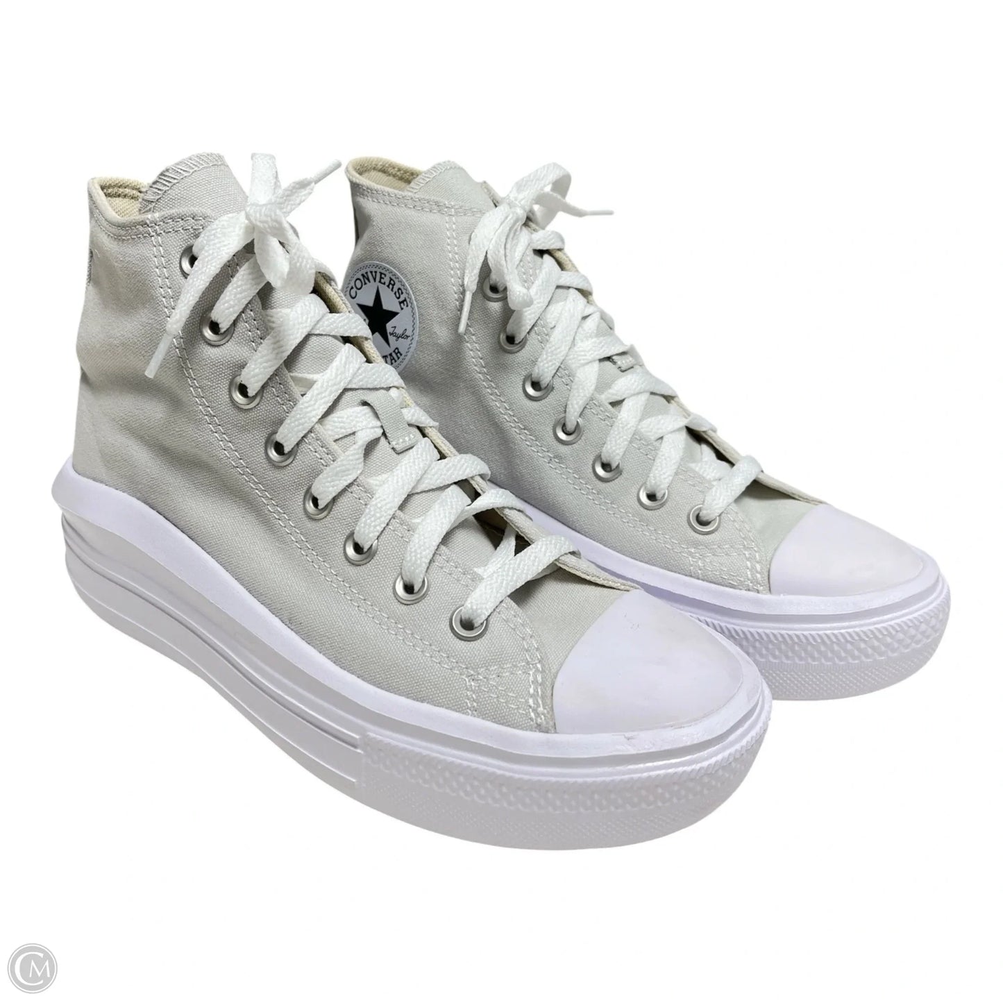 Shoes Athletic By Converse In Grey & White, Size: 9