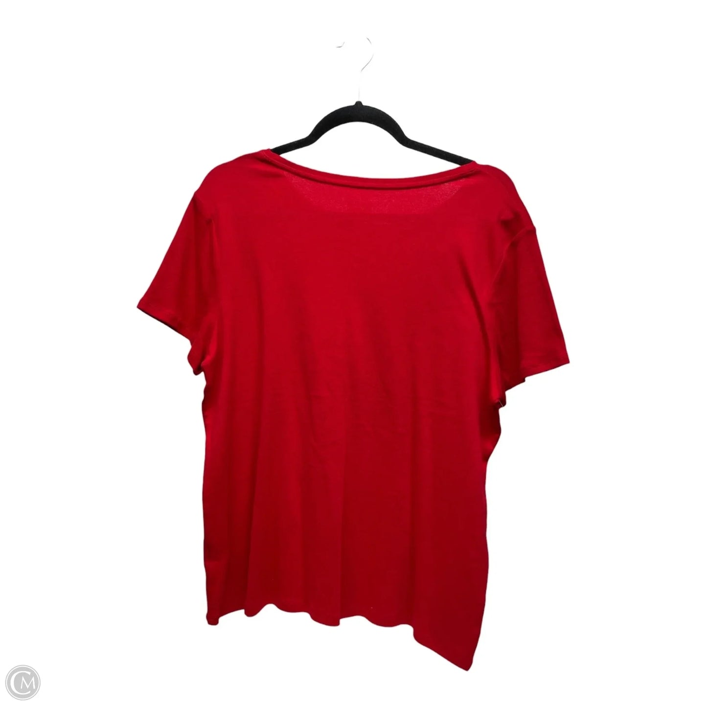 Top Short Sleeve Basic By Croft And Barrow In Red, Size: Xlp