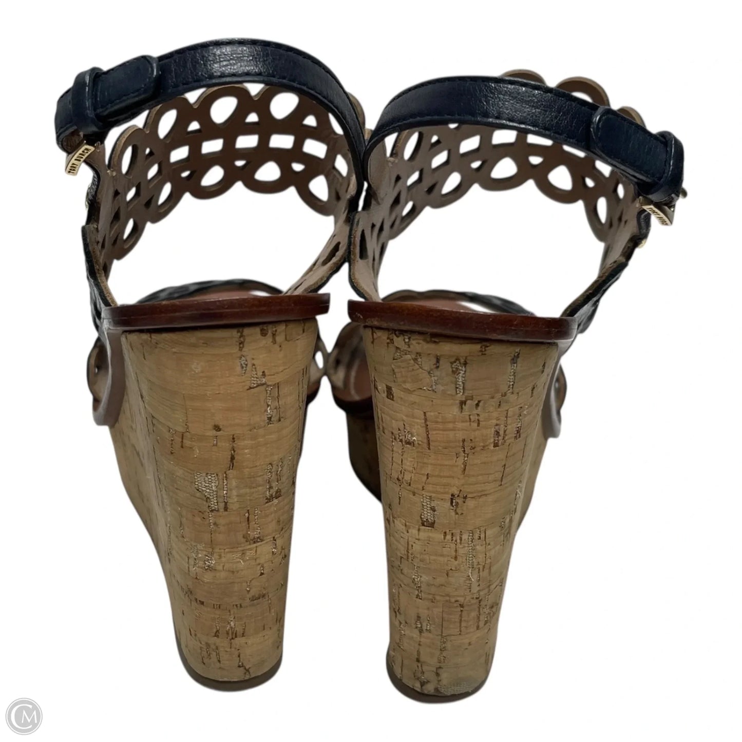 Sandals Designer By Tory Burch In Black & Brown, Size: 8.5