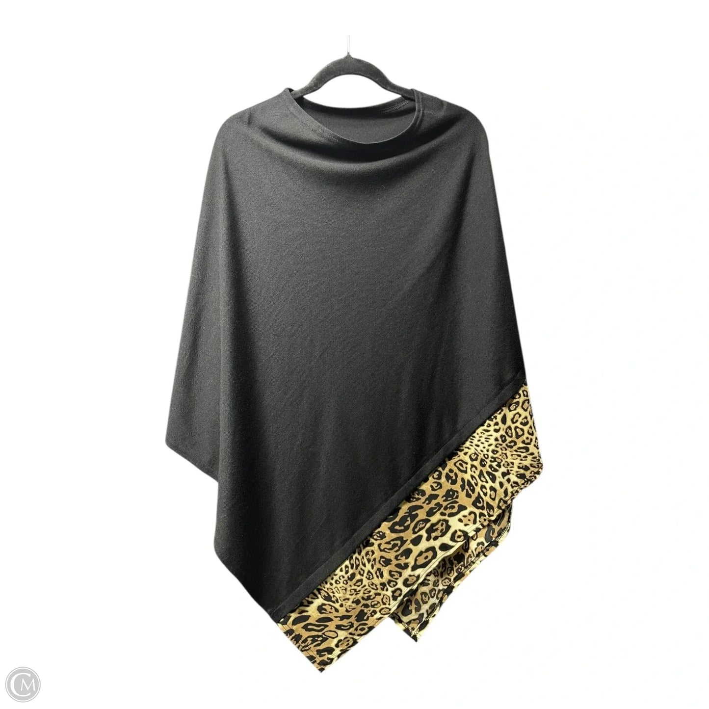 Poncho By Clothes Mentor In Leopard Print, Size: Osfm