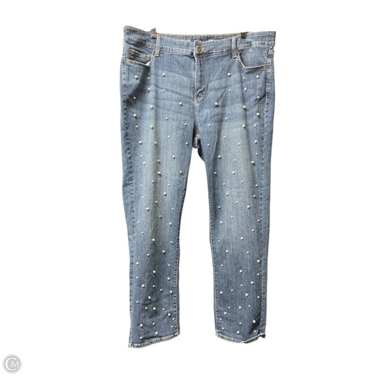 Jeans Straight By St Johns Bay In Blue Denim, Size: 18