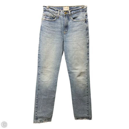 Jeans Straight By Frame In Blue Denim, Size: 2