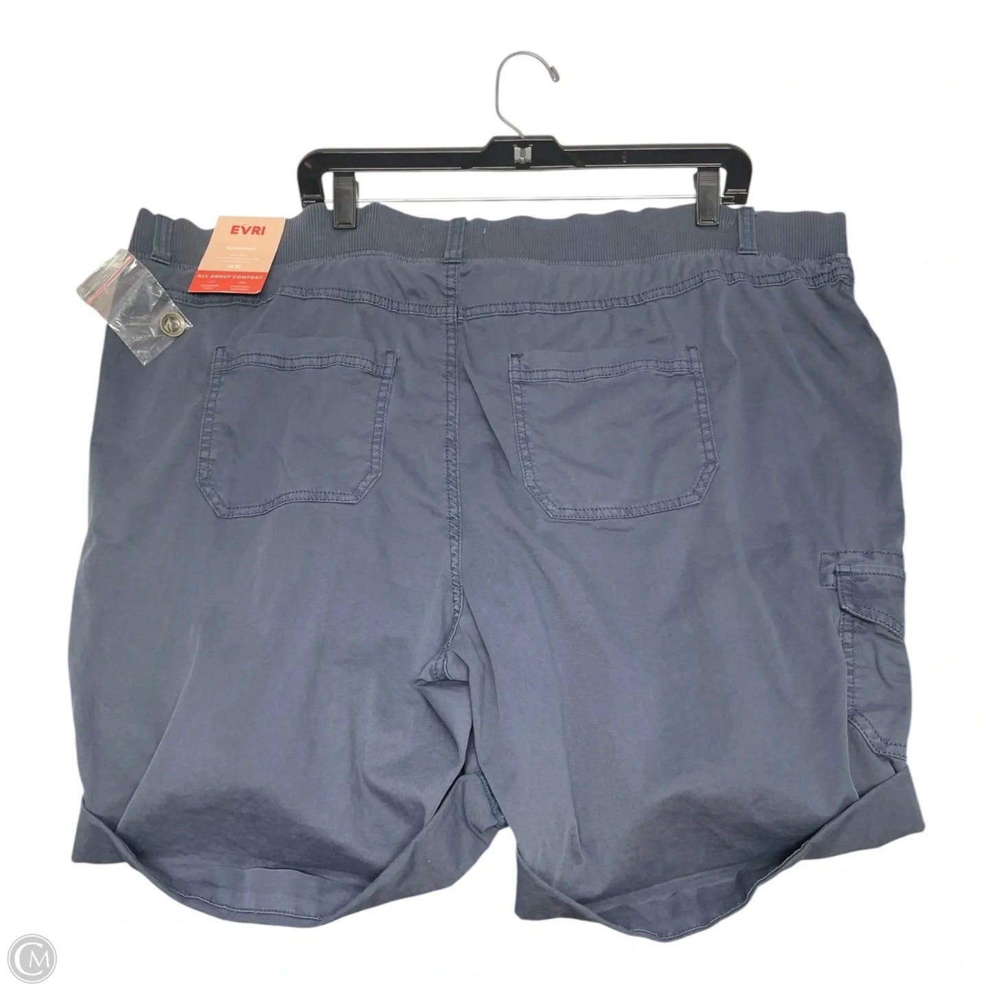 Shorts By Evri In Navy, Size: 18