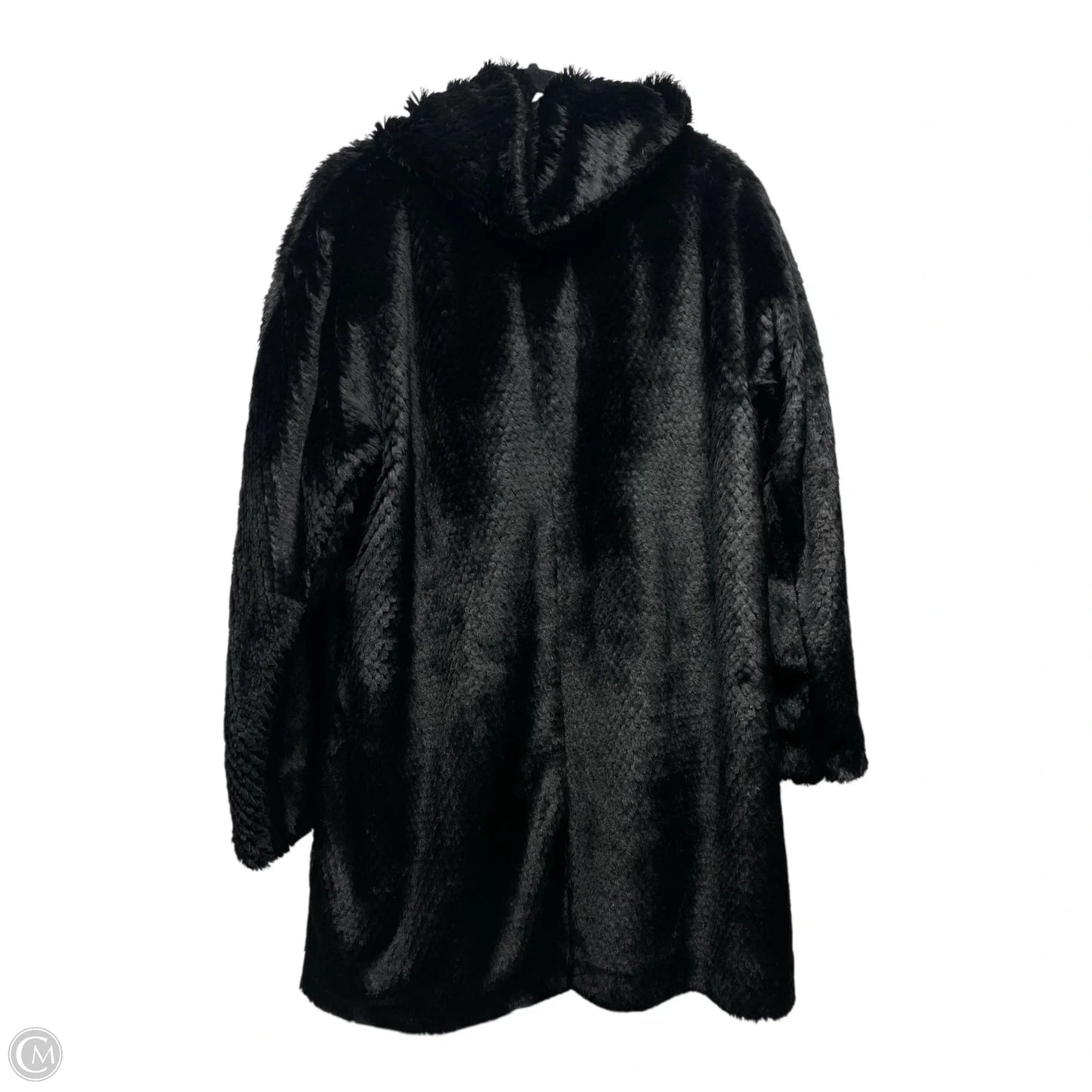 Coat Faux Fur & Sherpa By Ellen Tracy In Black, Size: L