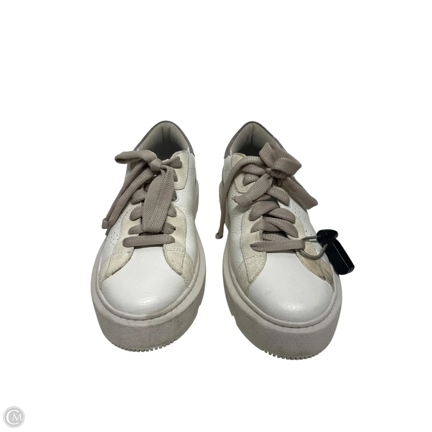 Shoes Sneakers Platform By P448 In Silver & White, Size: 8.5
