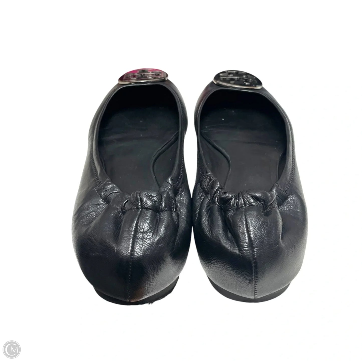 Shoes Designer By Tory Burch In Black & Gold, Size: 10