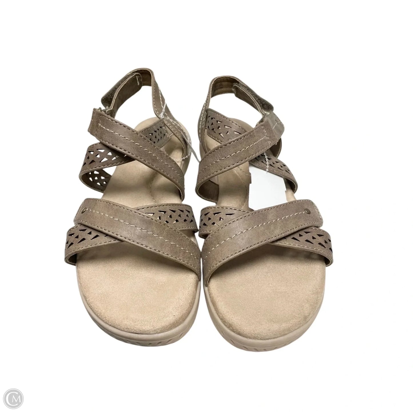 Sandals Heels Wedge By Clothes Mentor In Brown, Size: 7
