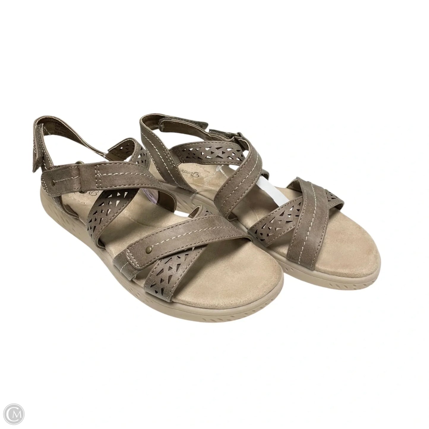 Sandals Heels Wedge By Clothes Mentor In Brown, Size: 7