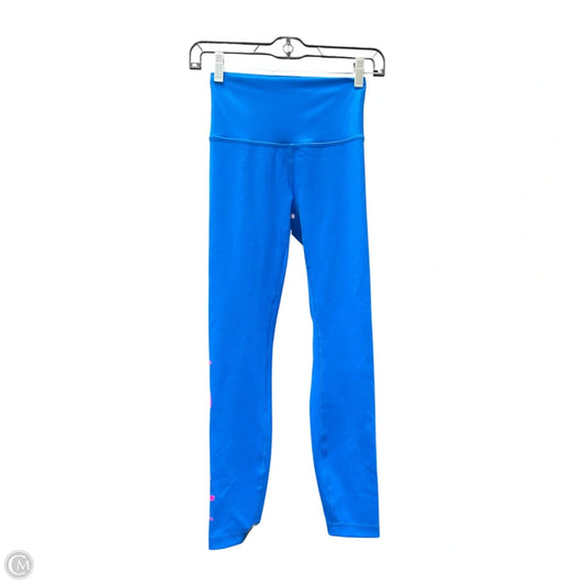 Athletic Leggings By Lululemon In Blue & Pink, Size: 4