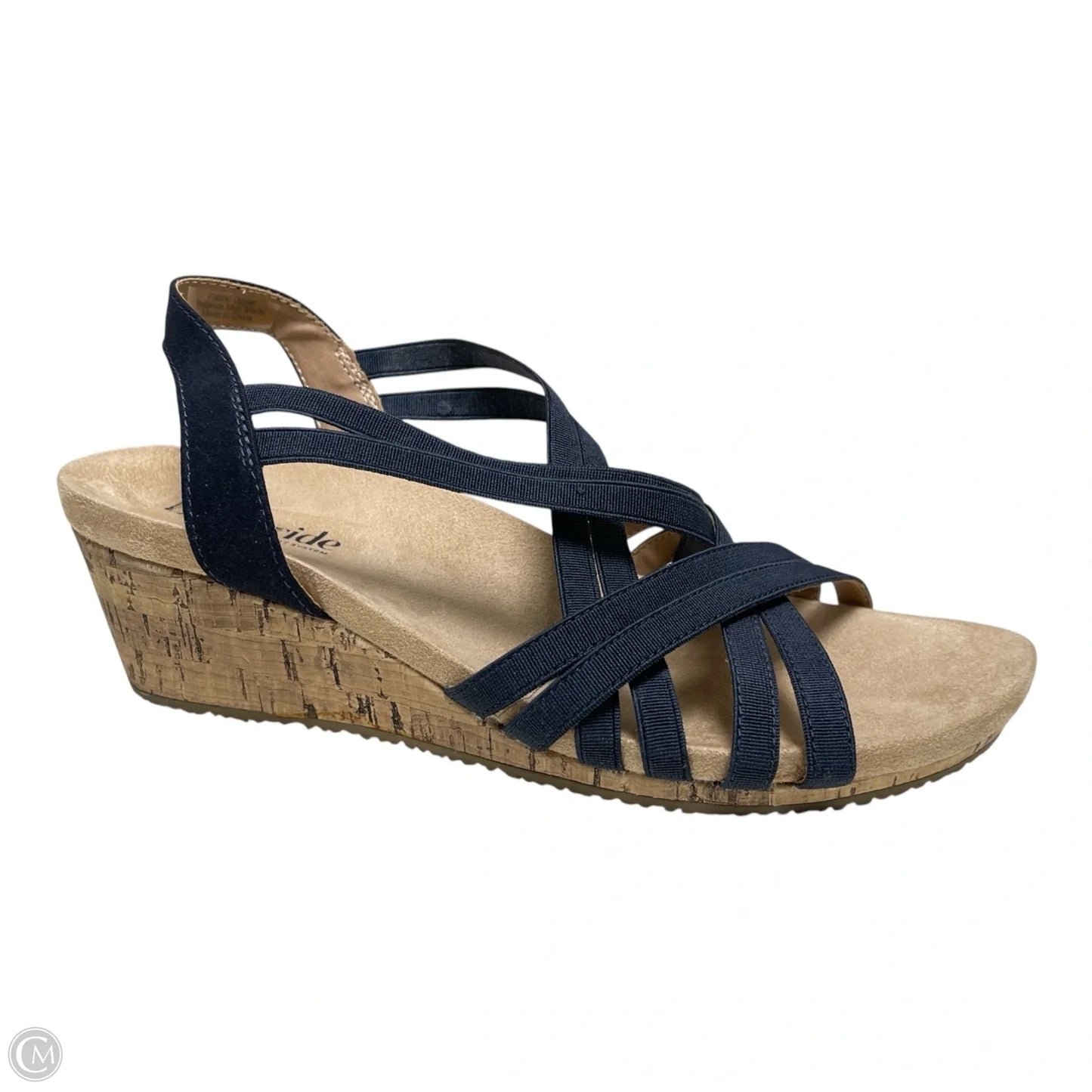 Sandals Heels Wedge By Life Stride In Navy, Size: 7.5